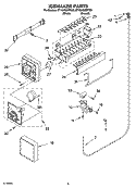 ICEMAKER PARTS Diagram and Parts List for ET1GHMXPQ00  Whirlpool Refrigerator