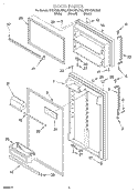 DOOR Diagram and Parts List for ET21CMXJT00  Whirlpool Refrigerator