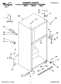 CABINET PARTS Diagram and Parts List for ET8MHMXRT01  Whirlpool Refrigerator