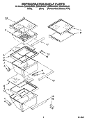 REFRIGERATOR SHELF PARTS Diagram and Parts List for GD5RHAXSB01  Whirlpool Refrigerator