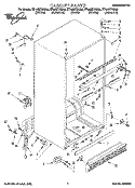 CABINET Diagram and Parts List for ET18NKYAN02  Whirlpool Refrigerator