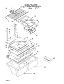 SHELF, OPTIONAL Diagram and Parts List for ET1MTEXLQ01  Whirlpool Refrigerator