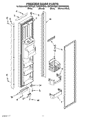 FREEZER DOOR PARTS Diagram and Parts List for GC5THEXNB03  Whirlpool Refrigerator