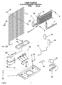 UNIT PARTS Diagram and Parts List for ET8BPKXKT01  Whirlpool Refrigerator