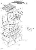 SHELF, LIT/OPTIONAL Diagram and Parts List for ET20TKXDW00  Whirlpool Refrigerator