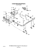 COOK TOP BURNER Diagram and Parts List for  Roper Range