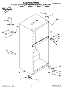 CABINET PARTS Diagram and Parts List for ET4WSKXKQ06  Whirlpool Refrigerator