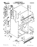 CABINET Diagram and Parts List for ET18DKXWW00  Whirlpool Refrigerator