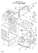 LINER Diagram and Parts List for ET20GMXFW00  Whirlpool Refrigerator