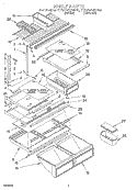 SHELF Diagram and Parts List for ET20TKXBN00  Whirlpool Refrigerator