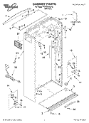 CABINET, LITERATURE Diagram and Parts List for PVWM600LY0  Whirlpool Cabinet