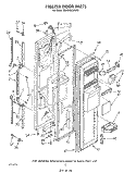 FREEZER DOOR Diagram and Parts List for ED25RQXWW02  Whirlpool Refrigerator