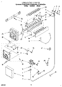 ICEMAKER Diagram and Parts List for ET22DQLDB01  Whirlpool Refrigerator