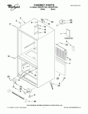 CABINET PARTS Diagram and Parts List for GB2SHDXTB03  Whirlpool Refrigerator