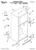 CABINET PARTS Diagram and Parts List for GR2FHMXPB03  Whirlpool Refrigerator