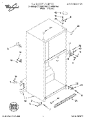 CABINET Diagram and Parts List for ET18NMXFW00  Whirlpool Refrigerator