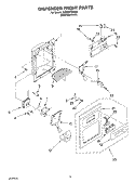 DISPENSER FRONT Diagram and Parts List for GD25SFXHS05  Whirlpool Refrigerator