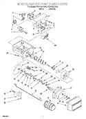 MOTOR AND ICE CONTAINER Diagram and Parts List for ED25RQXFW00  Whirlpool Refrigerator