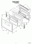 DOOR PARTS, OPTIONAL PARTS (NOT INCLUDED) Diagram and Parts List for TGS326VD1  Estate Range