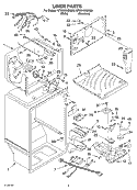 LINER PARTS Diagram and Parts List for GT9SHKXMQ00  Whirlpool Refrigerator