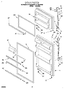 DOOR Diagram and Parts List for ET18JKXDN01  Whirlpool Refrigerator