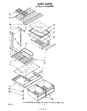 SHELF Diagram and Parts List for ET18AKXMWR0  Whirlpool Refrigerator