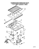 COMPARTMENT SEPARATOR Diagram and Parts List for ET20ZKXZN01  Whirlpool Refrigerator