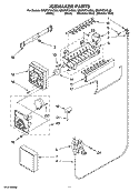 ICEMAKER PARTS Diagram and Parts List for GR2FHTXVQ00  Whirlpool Refrigerator