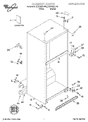 CABINET, LITERATURE Diagram and Parts List for ET21MMXJW00  Whirlpool Refrigerator