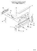 CONTROL PANEL Diagram and Parts List for  KitchenAid Range