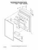 REFRIGERATOR DOOR PARTS Diagram and Parts List for G9IXEFMWB01  Whirlpool Refrigerator