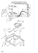 MACHINE BASE Diagram and Parts List for  Whirlpool Washer