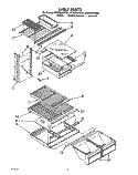 SHELF Diagram and Parts List for ET20ZKXXG01  Whirlpool Refrigerator