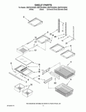SHELF PARTS Diagram and Parts List for GB2FHDXWB00  Whirlpool Refrigerator