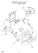 DISPENSER FRONT Diagram and Parts List for ED25TQXFW03  Whirlpool Refrigerator