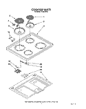 COOKTOP Diagram and Parts List for  Roper Range