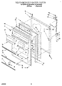REFRIGERATOR DOOR, LIT/OPTIONAL Diagram and Parts List for ET18ZKXAN01  Whirlpool Refrigerator