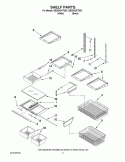SHELF PARTS Diagram and Parts List for GB2SHDXTB03  Whirlpool Refrigerator