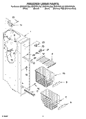 FREEZER LINER Diagram and Parts List for GS2SHGXLS00  Whirlpool Refrigerator