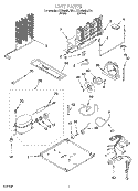 UNIT Diagram and Parts List for ET18MMXJW01  Whirlpool Refrigerator