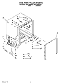 Part Location Diagram of WP8269145 Whirlpool Dishwasher Mounting Bracket