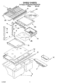 SHELF PARTS, OPTIONAL PARTS Diagram and Parts List for ET8FTKXKT04  Whirlpool Refrigerator