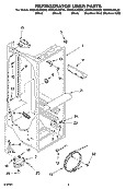REFRIGERATOR LINER PARTS Diagram and Parts List for GS2SHAXMB00  Whirlpool Refrigerator