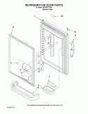 REFRIGERATOR DOOR PARTS Diagram and Parts List for GB2SHTXTS02  Whirlpool Refrigerator