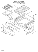 BROILER Diagram and Parts List for TGP325KW0  Estate Range