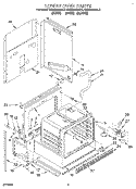 LOWER OVEN Diagram and Parts List for KEBS208BBL2  KitchenAid Wall Oven