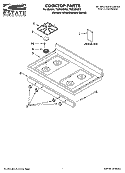 COOKTOP PARTS Diagram and Parts List for TGS325MQ3  Estate Range