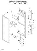 REFRIGERATOR DOOR Diagram and Parts List for GD2LHGXKT00  Whirlpool Refrigerator