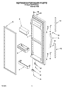REFRIGERATOR DOOR PARTS Diagram and Parts List for GD5YHAXNL03  Whirlpool Refrigerator
