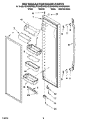REFRIGERATOR DOOR PARTS Diagram and Parts List for GC3SHEXNS00  Whirlpool Refrigerator